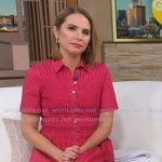 Elizabeth's pink smocked shirtdress on Good Morning America