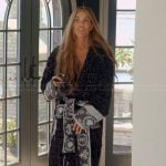 Liz’s black baroque robe on The Real Housewives of Rhode Island