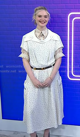 Elle Fanning’s floral layered dress on Today