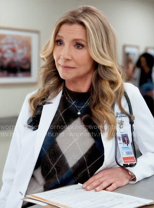 Elliot's argyle sweater on Scrubs