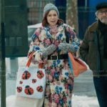 Elsbeth’s floral print coat on Elsbeth