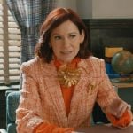 Elsbeth’s pink metallic tweed blazer on Elsbeth