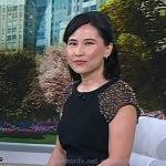 Vicky’s black embellished shoulder dress on Today