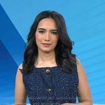 Emilie’s indigo blue tweed vest on Today