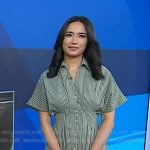 Emilie’s green striped eyelet shirtdress on Today