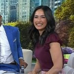 Emilie’s beige clear heel sandals on Today