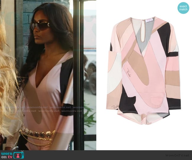 Emilio Pucci Abstract Print Jumpsuit worn by Ciara Miller on Summer House