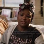 Erika’s plaid pants and just a girl tee on Abbott Elementary