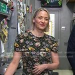 Erin French’s black floral dress on Today