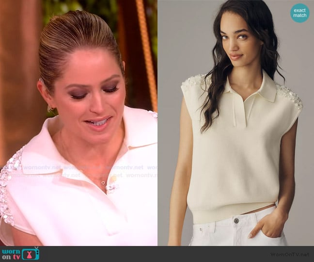 Essentiel Antwerp Joline Embellished Sweater worn by Sara Haines on The View