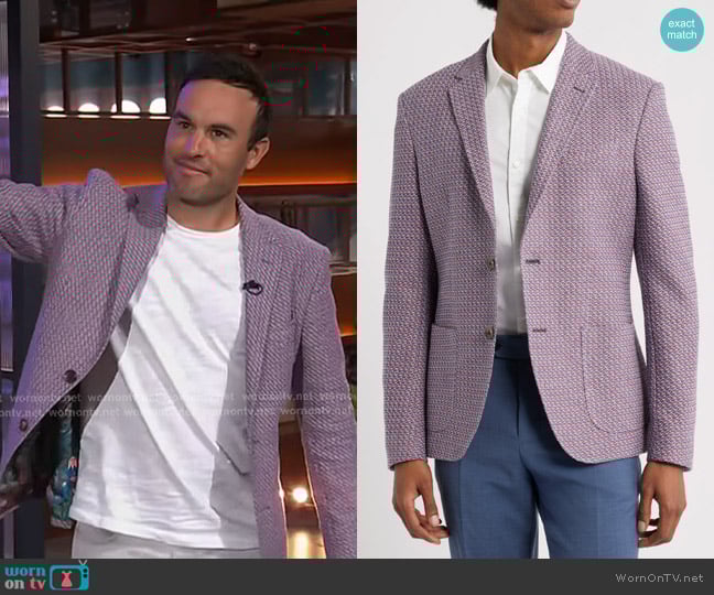 Etro Roma Jersey Jacquard Sport Coat worn by Landon Donovan on The Kelly Clarkson Show