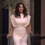 Eva Longoria’s ivory midi dress on Live with Kelly and Mark