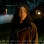 Faith’s dark green zip up jacket on Will Trent