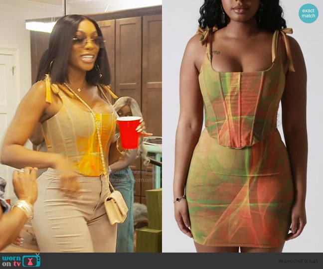 Farai London Nola Corset Top worn by Porsha Williams on The Real Housewives of Atlanta