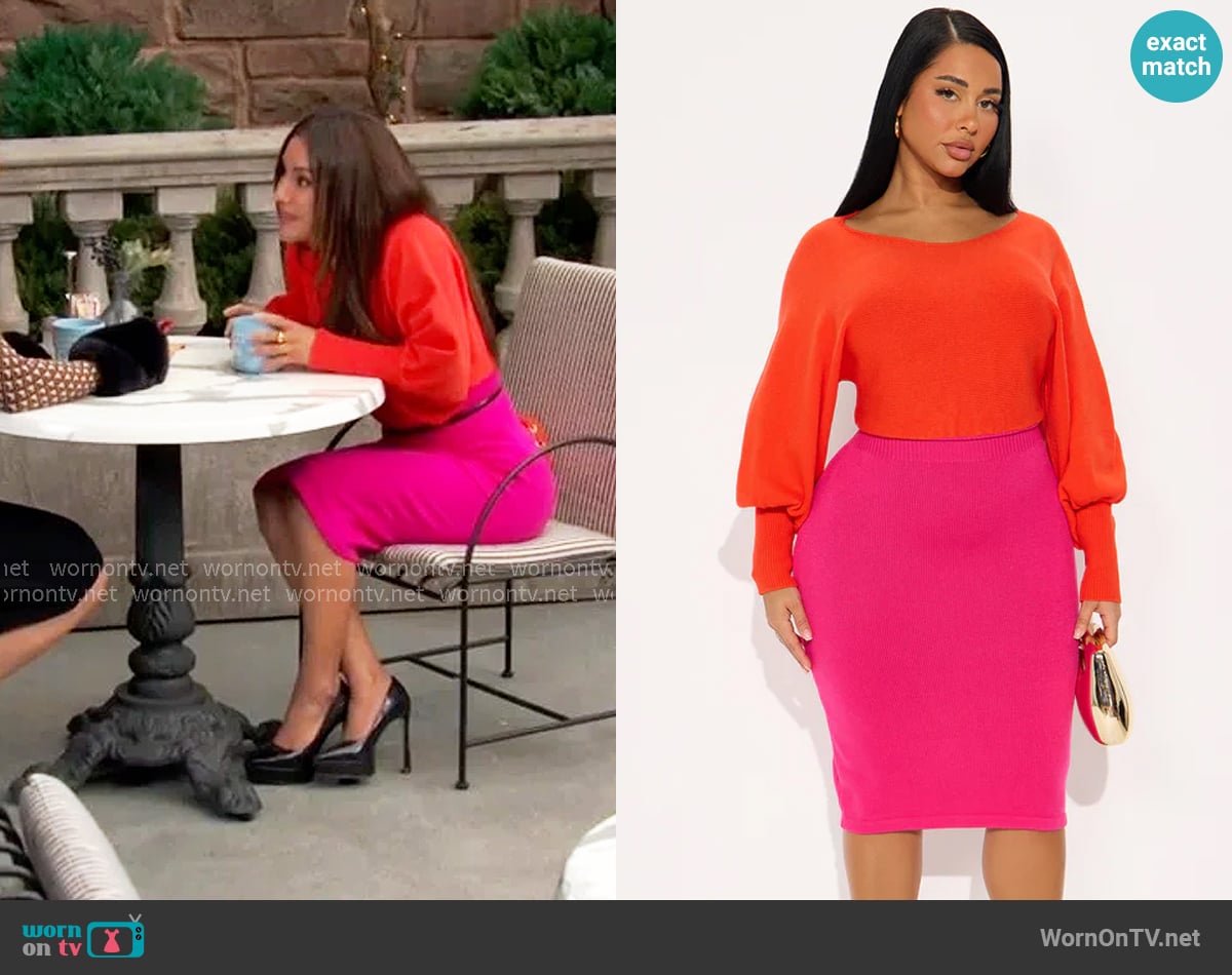 Fashion Nova Power Pop Color Block Sweater Midi Dress worn by Audra Charles (Zuleyka Silver) on The Young and the Restless