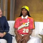 Flau'jae Johnson's Seattle SuperSonics jersey tee on Good Morning America
