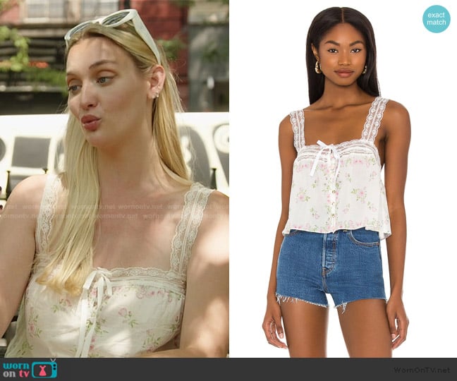For Love and Lemons Shea Swing Cami worn by Bailey Taylor on Summer House