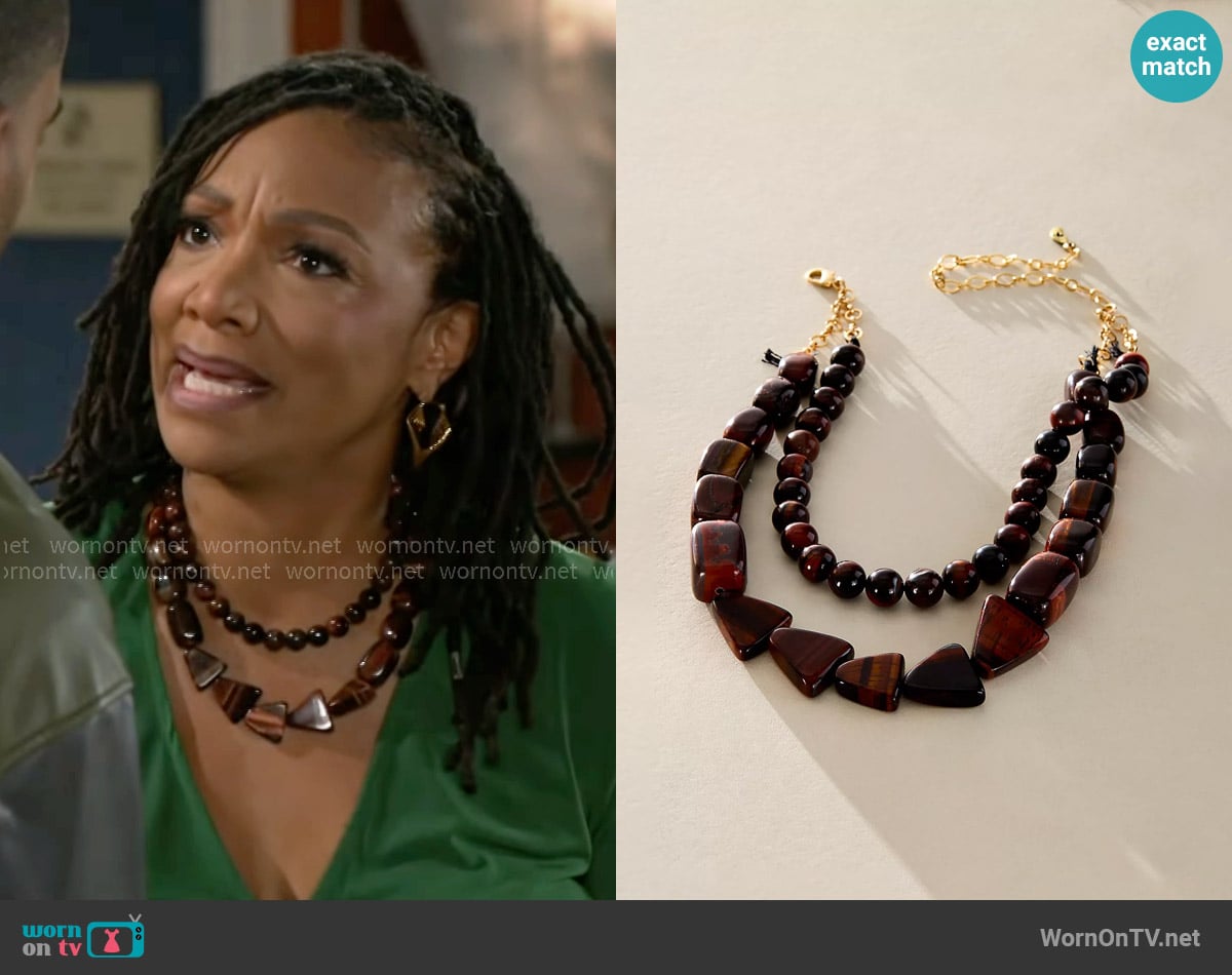 Free People Cove Stone Choker worn by Darlene (Monique Mosee) on Beyond the Gates