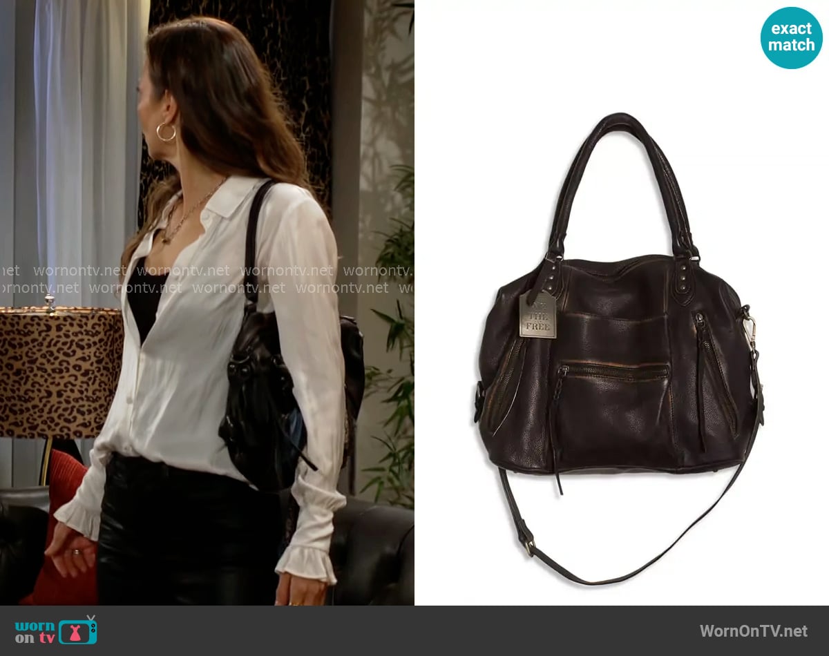 Free People Emerson Tote worn by Sienna Bacall (Tamara Braun) on The Young and the Restless