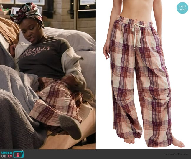 Erika’s plaid pants on Abbott Elementary