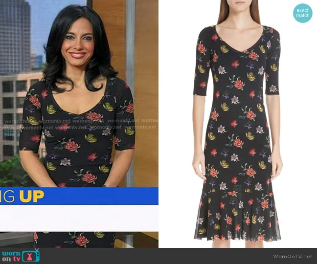 Fuzzi Floral Tulle Dress worn by Dr. Tara Narula on Good Morning America