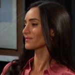 Gabi’s pink button front top on Days of our Lives