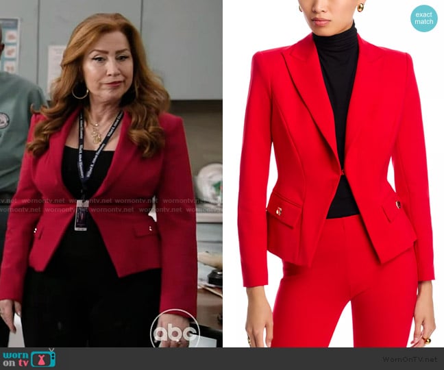 Melissa’s red blazer on Abbott Elementary