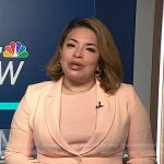 Gilma’s pink button sleeve blazer on NBC News Daily