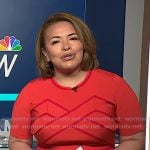 Gilma's red short sleeve dress on NBC News Daily