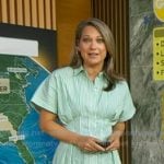 Ginger’s green striped shirtdress on Good Morning America