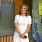 Ginger's white asymmetric dress on Good Morning America