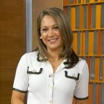 Ginger’s white contrast trim shirtdress on Good Morning America