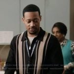 Gregory’s stripe ribbed shirt on Abbott Elementary