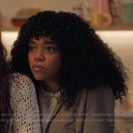 Juliana's grey studded hoodie on XO Kitty