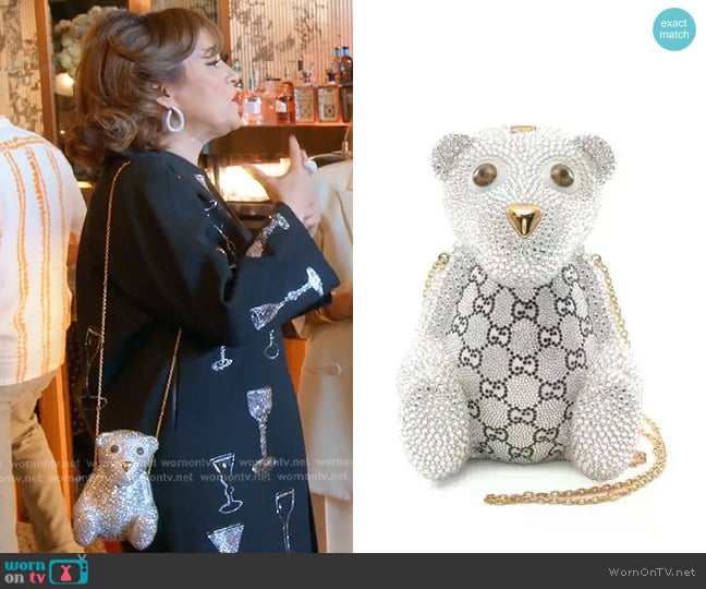 Gucci 2010s GG Teddy Bear Chain Shoulder Bag worn by Jennifer Tilly on The Real Housewives of Beverly Hills