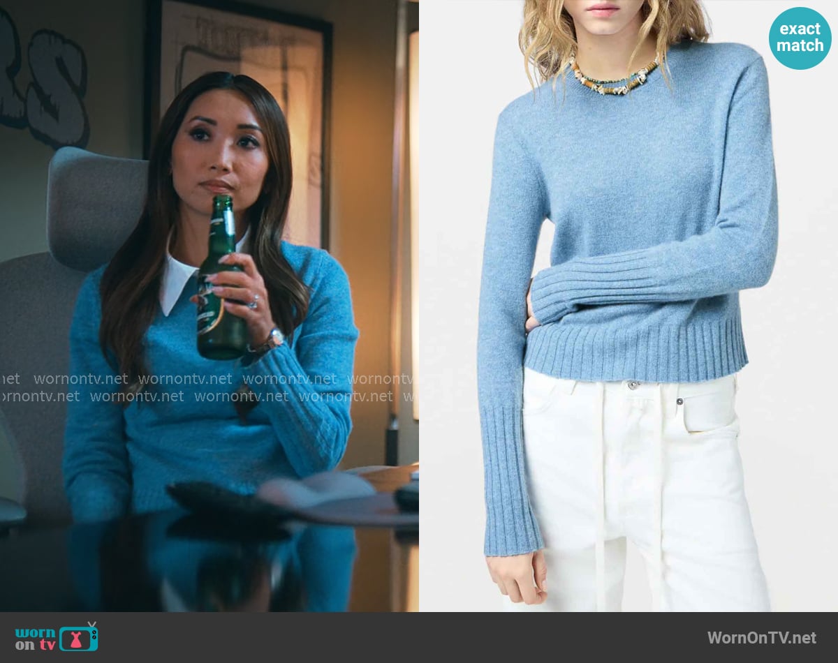 Guest in Residence Shrunken Sweater worn by Ali Lee (Brenda Song) on Running Point