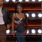 Halle Bailey's mixed print dress on The Kelly Clarkson Show