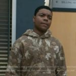 Harry’s brown leaf print hoodie on 9-1-1