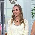Melissa Ben-Ishay’s white pointelle heart cardigan on Today