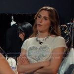 Madison’s white heart tee and necklace on XO Kitty