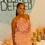 Sheinelle's pink tiered tulle dress on Today