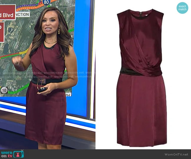 Helmut Lang Quantum Drape Overlap Dress worn by Adelle Caballero on Today