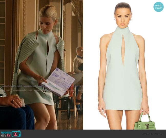 Helsa The Heavy Crepe Halter Dress worn by Nancy (Kate Mara) on Imperfect Women