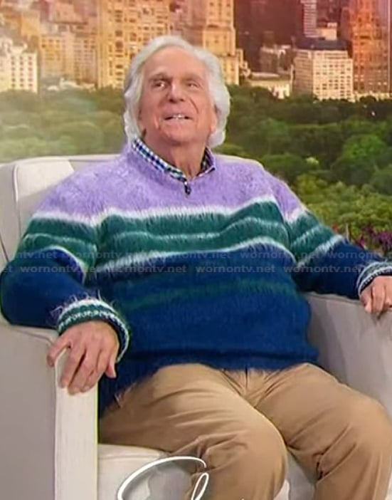 Henry Winkler’s striped mohair sweater on Sherri