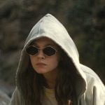 Ashley’s black hexagon sunglasses on Beef