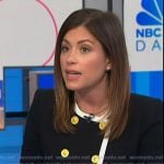 Chloe's black double breasted contrast jacket on NBC News Daily