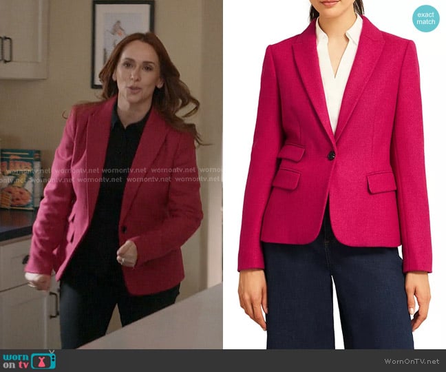 Hobbs Clare Wool Jacket in Bright Pink worn by Maddie Kendall (Jennifer Love Hewitt) on 9-1-1