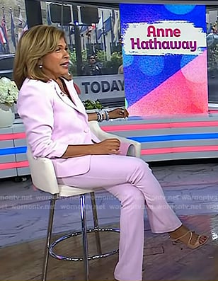 Hoda’s beige strapply sandals on Today
