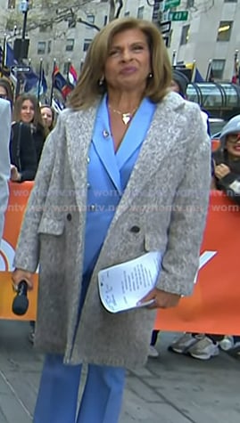 Hoda’s grey mohair coat on Today