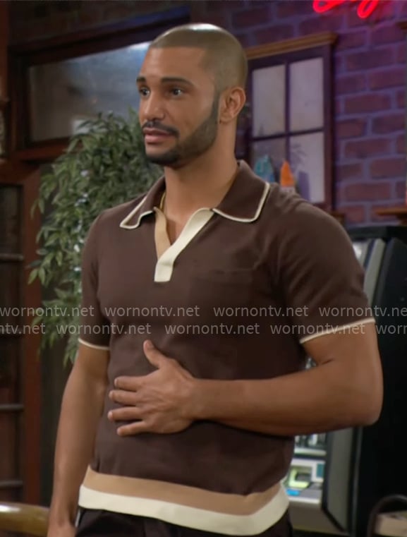 Holden's brown polo shirt on The Young and the Restless